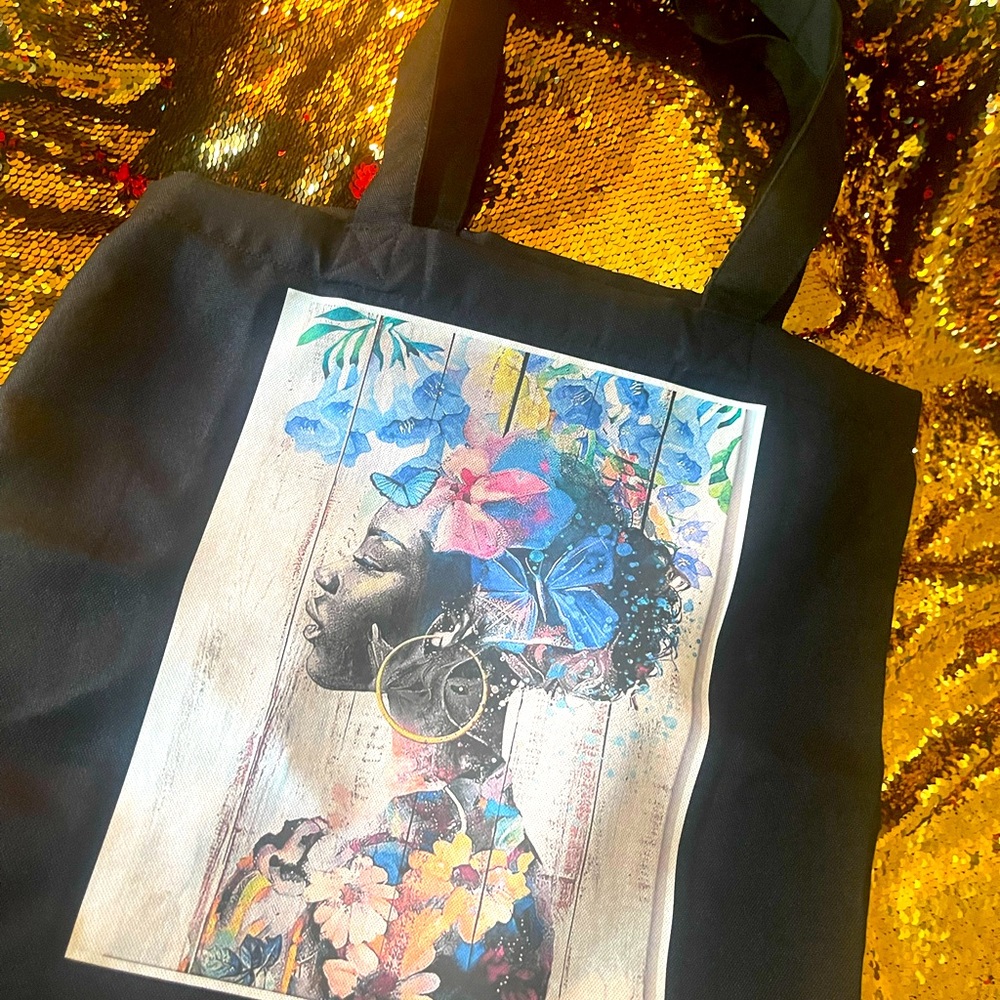 Black, Black History Month Inspired Bag. Medium Size Tote, Purse. New Never Worn